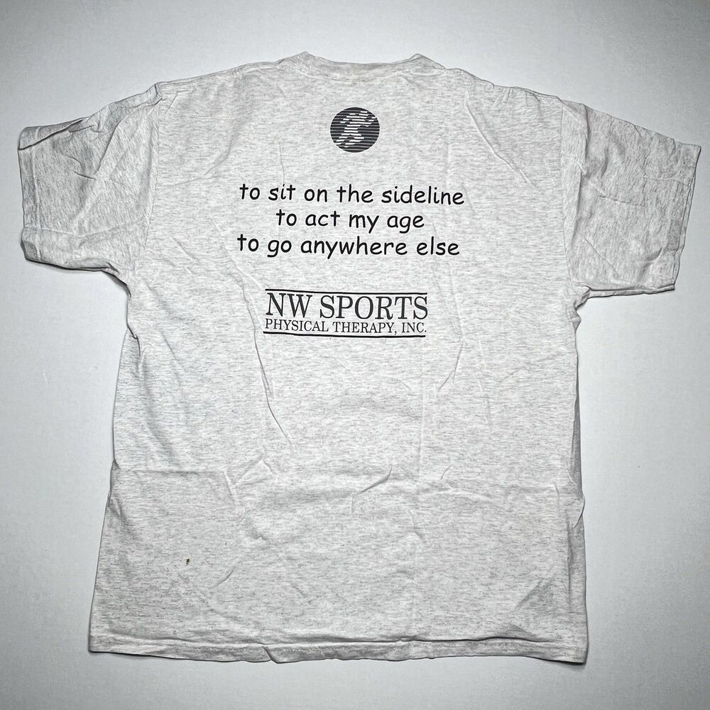 VTG Tee T Shirt NW SPORTSPHYSICAL THERAPY, INC Funny Phrase Unisex Size Large - Picture 2 of 5